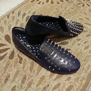 Boutique9 Leather Spiked Lofers